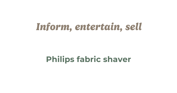 Link to sample product description in copywriter's portfolio