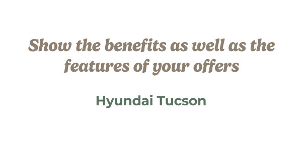 Link to sample website copy in copywriter's portfolio