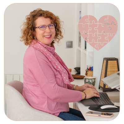 Woman writing website content.