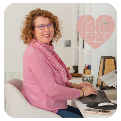 Woman writing website content.